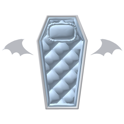 Bat Goth Vampire Doll Coffin Bed - White Blue Roblox item