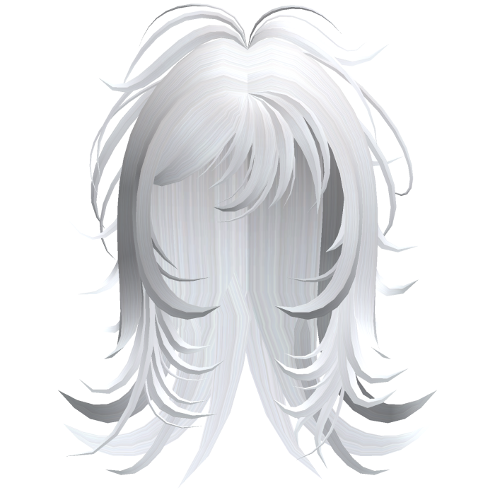 Emo Shaggy Layered Hair (White)