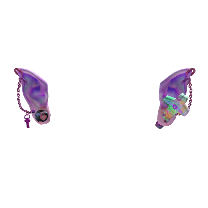 PURPLE EXCLUSIVE KAWAII Elf Ears Gauged