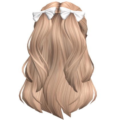 Flowy Half Up Hair /w Bows (Blonde2) Roblox item