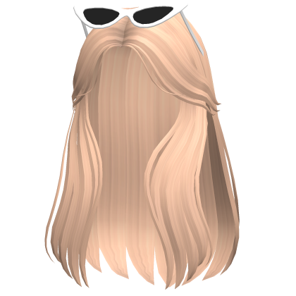 Straight Blonde Hair w Cat Eye Sunglasses Roblox item