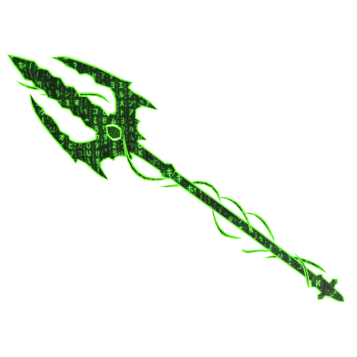Green Hacker Cartoony Trident