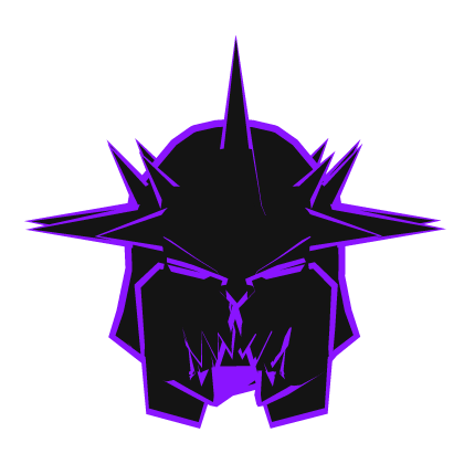 Purple Cartoony Demon Knight Helm
