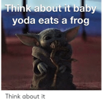 Baby Yoda Eats a frog