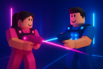 pink vs green laser tag