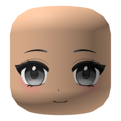 Grey Gradiant Black Kawaii Smiling Face Blush Roblox item