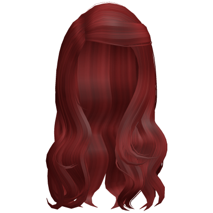 Red Wavy Chic Side Part Hair