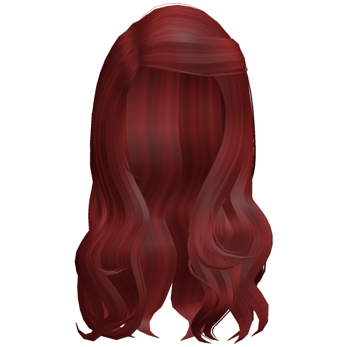 Red Wavy Chic Side Part Hair