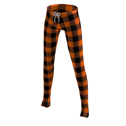 Orange plaid pj matching halloween rot dh ok
