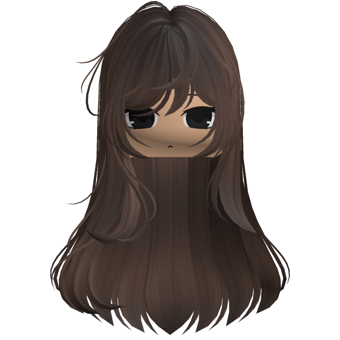 Long Straight Girl Hair (Brown)