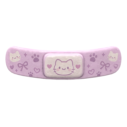 Kawaii Lavender Cat Bandage Roblox item