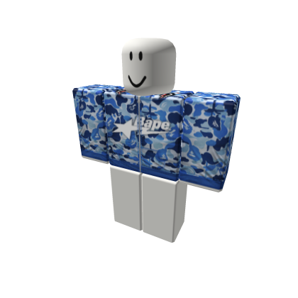 Blue Camo Bape Hoodie Boys Roblox