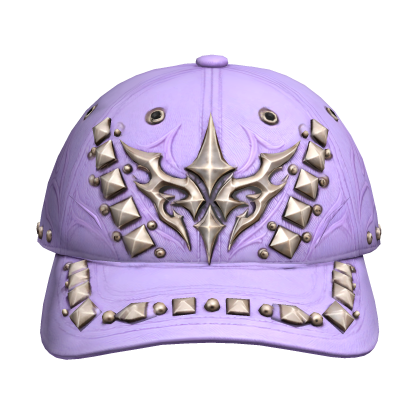 Pastel Lavender Thrifted Studded Hat