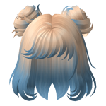 Blonde w/ Ocean Cute Messy Space Buns