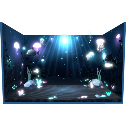 Jellyfish Ocean Background (Glowing)