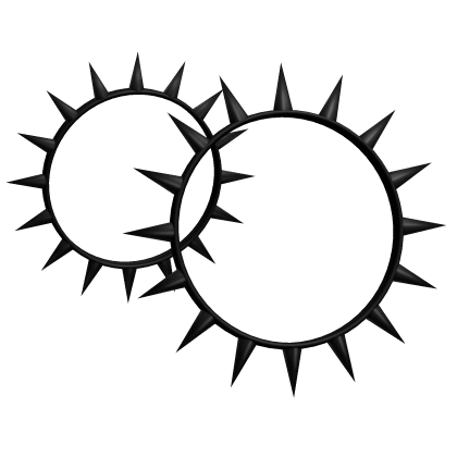 Black Spiked Earrings 