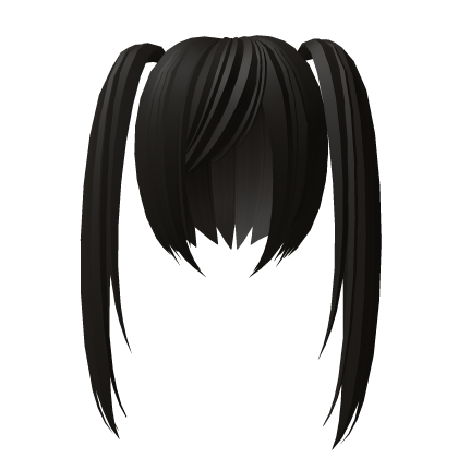 dark brown emo vkei scene goth pigtails Roblox item