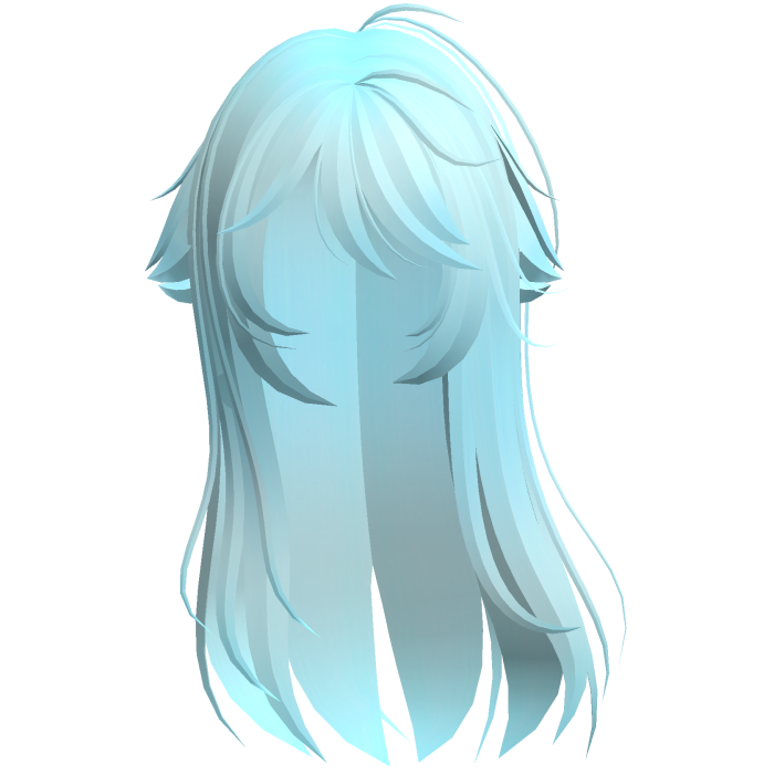 Sky Blue Shy Moe Cat Girl Windy Whispy Hair