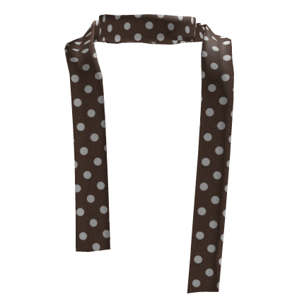 𖹭 cute brown polka dot skinny scarf
