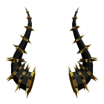 Imperial Golden Black Spiked Horns