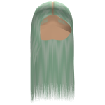 Long Middle Part Buss Down Silk Press [Mint]
