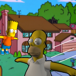 You VS Homer but Bullet Mode Only!