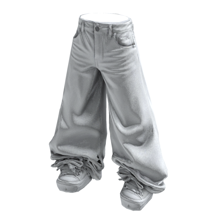 White Baggy Jeans with White Sneakers