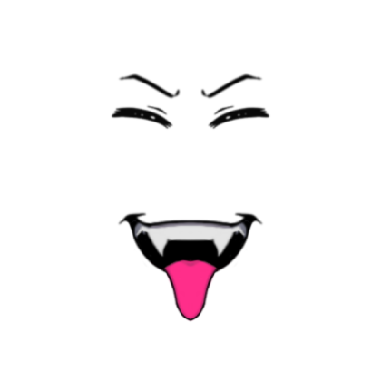 (Custom) Animeified Playful Vampire Smooth Tongue Roblox decal