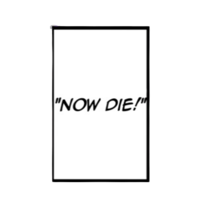 Manga text "now die" Roblox decal