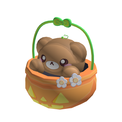 HOLDABLE Kawaii Pumpkin Brown Bear Bucket thumbnail