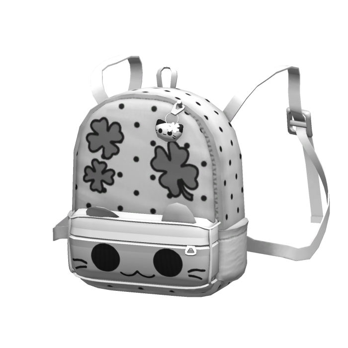[NEW 🚨] White Polka Dot Cat Backpack (1.0)