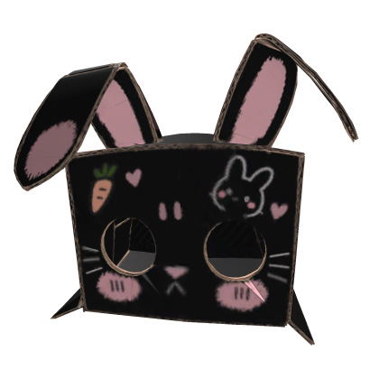 Black Bunny Cardboard Box