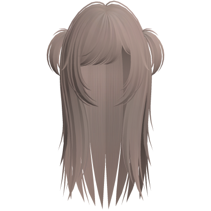 rockstar wispy hair w pigtails milk tea Roblox item
