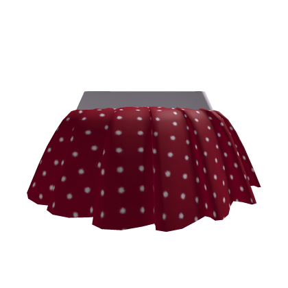 ❤️ Red Polka dot pleated skirt [Short] [1.0] 