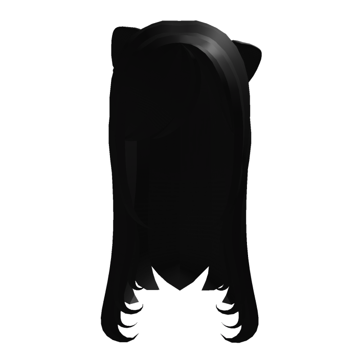 Kawaii Long Kitty Hair In Black