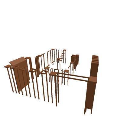 [New!] Wooden Parkour! Gym New Tool House PBR NPC