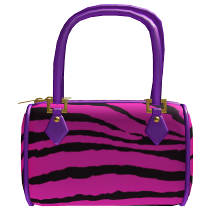 M$| Pink and Purple Zebra Print Bag