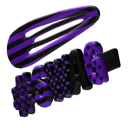 Purple " SWAG " hairclip  Roblox item