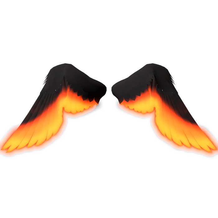 Glowing Neon Flame Wings