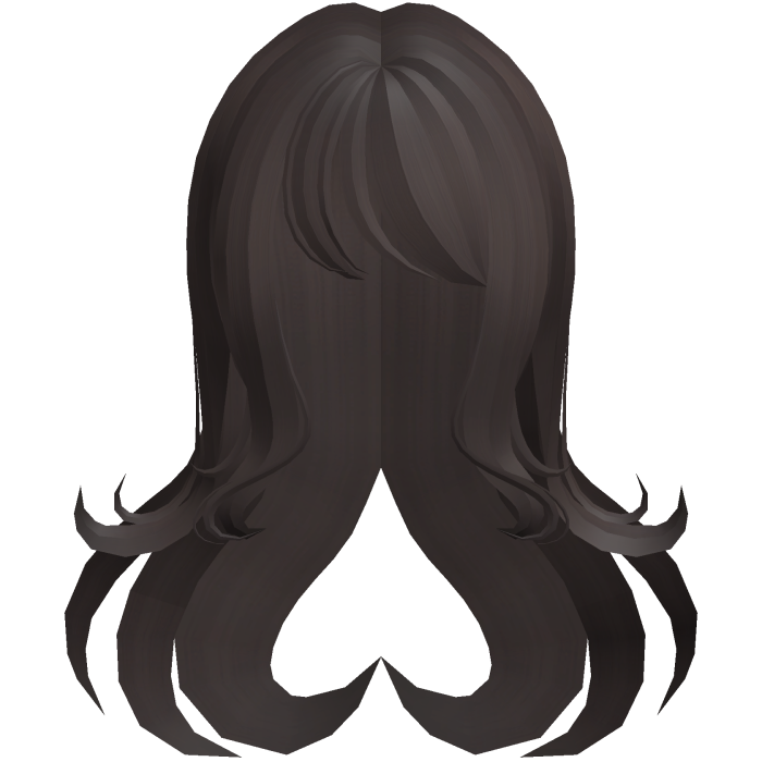 adorable dolly heart flowy long hair brown