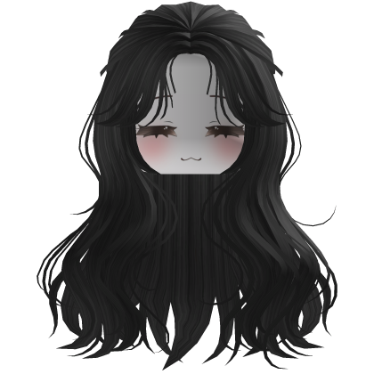 cute y2k fluffy beautiful pretty hair bow (Black) Roblox item