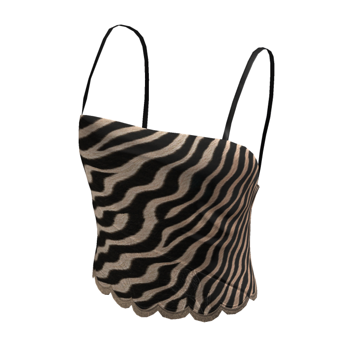 Cami Top Faux Zebra Fur