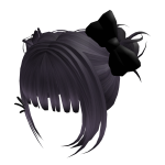 Purple Cat Hair with Bow