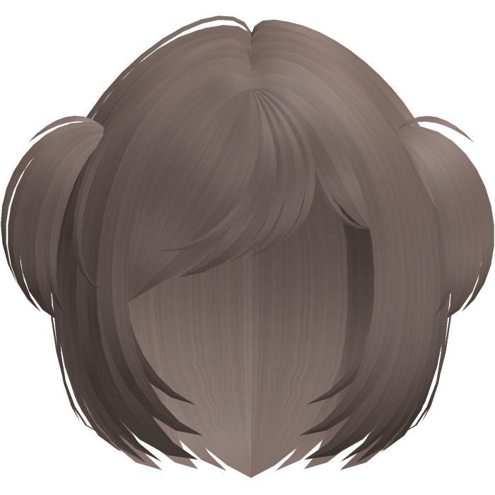 adorable bob with baby pigtails in dust brown