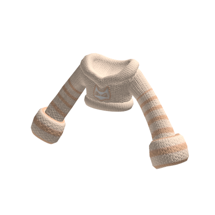 Oversized Y2k Beige Cat Sweater
