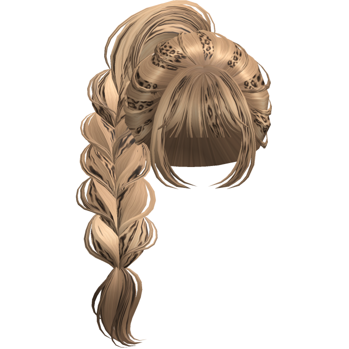 Braided Anime Princess Ponytail Blonde Cheetah