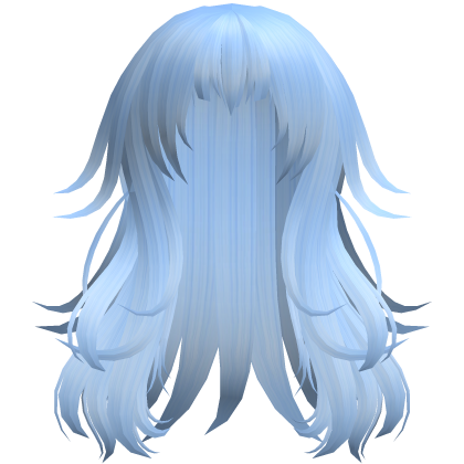 Anime Messy Long Hair w/ Spiky Ends (Blue)
