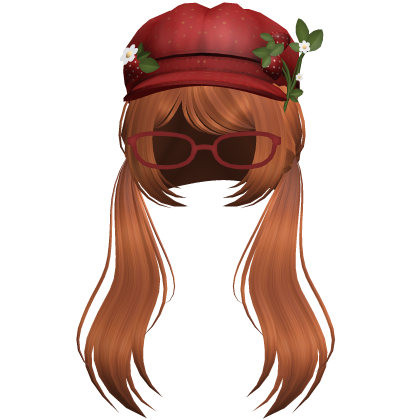 ♡ cute igari beret glasses pigtails in ginger thumbnail