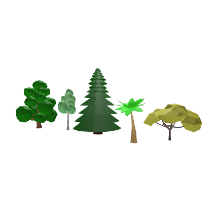 Low poly tree pack