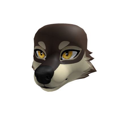 V1 Brown Wolf Head Roblox item